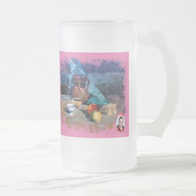 Taza De Cristal Esmerilado Bodegón a espátula (Derecha)