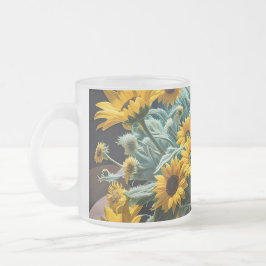 Taza De Cristal Esmerilado Bodegón Flores y Noche 1 - 001