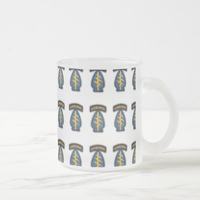 Taza De Cristal Esmerilado boinas verdes sfg vietnam frosty Mug (Derecha)