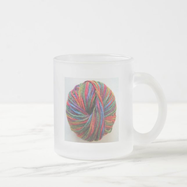 Taza De Cristal Esmerilado Bola de Yarn (Derecha)