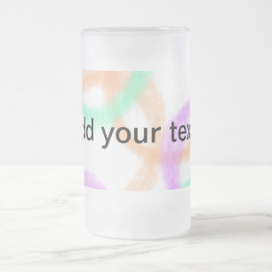 Taza De Cristal Esmerilado bolas de círculo de acuarela colorida minimalista