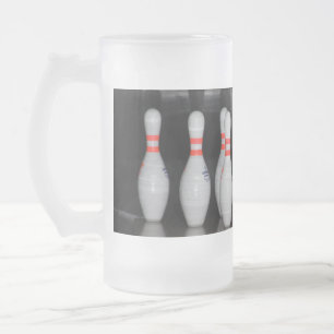 Taza De Cristal Esmerilado Boliche Pin Frosted Mug