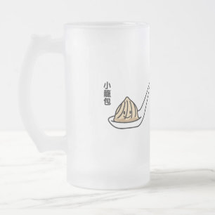 Taza De Cristal Esmerilado Bollo chino de Dim Sum de la bola de masa hervida