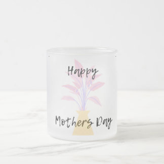 Taza De Cristal Esmerilado Bomba de Día de la Madre escarcha
