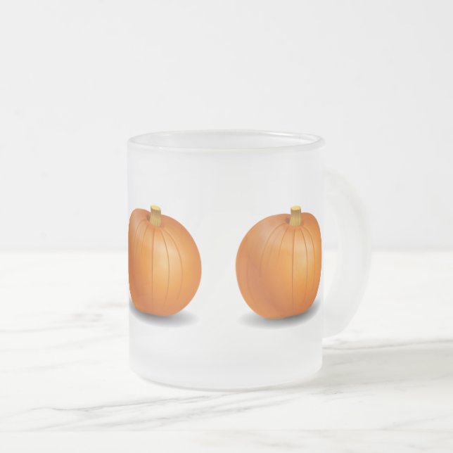 Taza De Cristal Esmerilado Bomba de Halloween/Otoño (Anverso derecho)