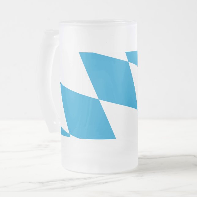 Taza De Cristal Esmerilado Bomba de vidrio escarcha con bandera de Baviera (Anverso izquierdo)