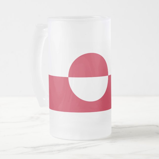 Taza De Cristal Esmerilado Bomba de vidrio escarcha con bandera de Groenlandi (Anverso izquierdo)