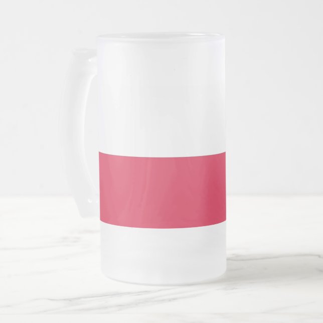 Taza De Cristal Esmerilado Bomba de vidrio escarcha con bandera de Polonia (Anverso izquierdo)