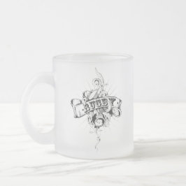 Taza De Cristal Esmerilado Bomba de vidrio escarcha del seguidor del rugby
