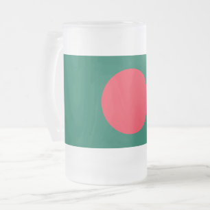 Taza De Cristal Esmerilado Bomba de vidrio escarchada con bandera de Banglade