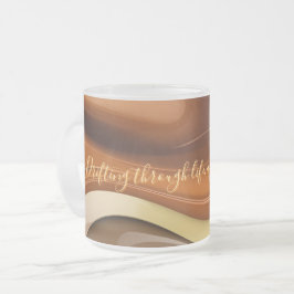 Taza De Cristal Esmerilado Bomba de vidrio escarchada en un gráfico elegante