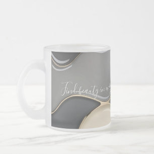 Taza De Cristal Esmerilado Bomba de vidrio escarchada en un gráfico elegante