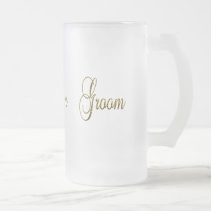 Taza De Cristal Esmerilado Bomba de vidrio escarchada para el Groom