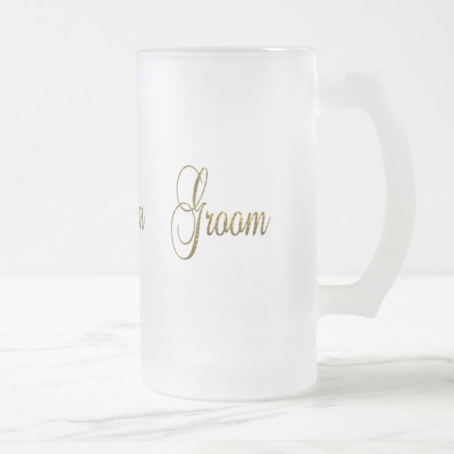 Taza De Cristal Esmerilado Bomba de vidrio escarchada para el Groom (Derecha)