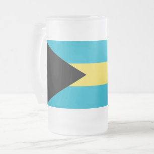 Taza De Cristal Esmerilado Bomba de vidrio escarchado con bandera de Bahamas