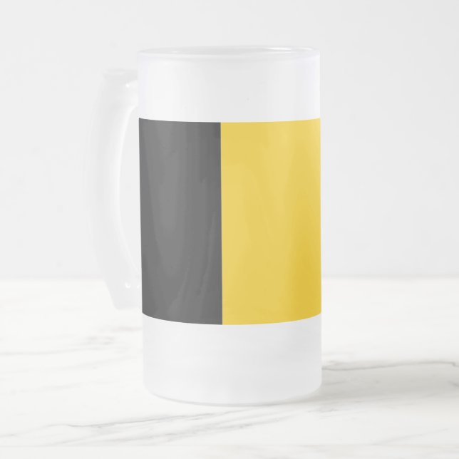 Taza De Cristal Esmerilado Bomba de vidrio escarchado con bandera de Bélgica (Anverso izquierdo)