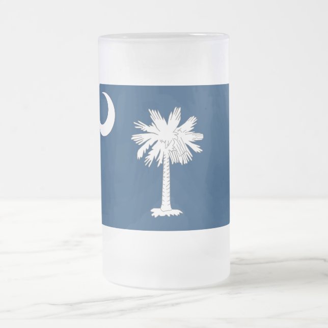 Taza De Cristal Esmerilado Bomba de vidrio escarchado con bandera de Carolina (Centro)