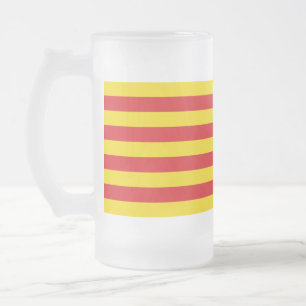 Taza De Cristal Esmerilado Bomba de vidrio escarchado con bandera de Cataluña