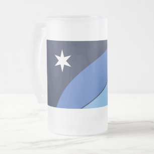Taza De Cristal Esmerilado Bomba de vidrio escarchado con bandera de Columbia