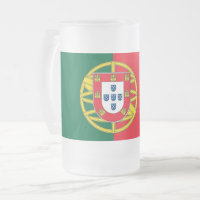 Bomba de vidrio escarchado con bandera de Portugal