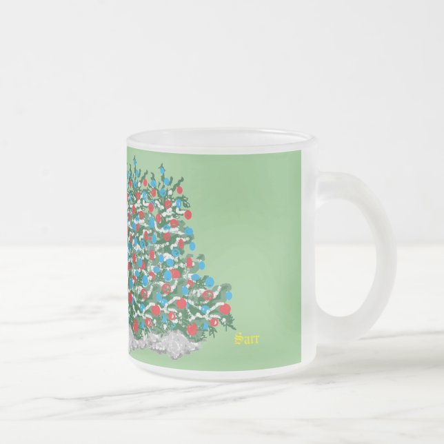 Taza De Cristal Esmerilado Bomba de vidrio escarchado : Sensación de Navidade (Derecha)