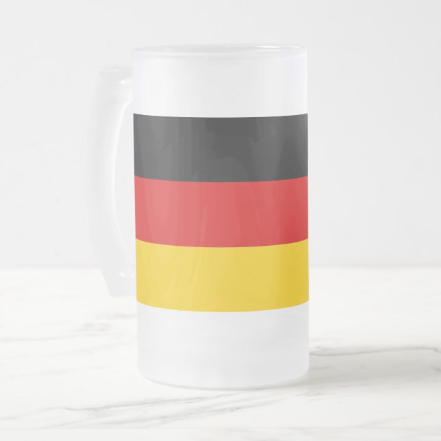 Taza De Cristal Esmerilado Bomba de vidrio escarpado con bandera de Alemania (Anverso izquierdo)