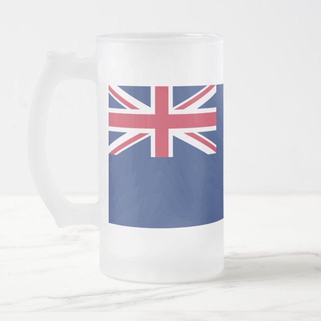 Taza De Cristal Esmerilado Bomba de vidrio escarpado con bandera de Nueva Zel (Izquierda)