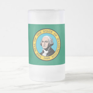 Taza De Cristal Esmerilado Bomba de vidrio escarpado con bandera del estado d