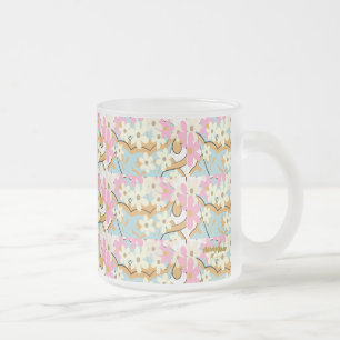 Taza De Cristal Esmerilado Bomba de vidrio escarpado con flores - Adiela Akoo