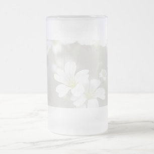 Taza De Cristal Esmerilado Bomba de vidrio escarpado con tema floral claro