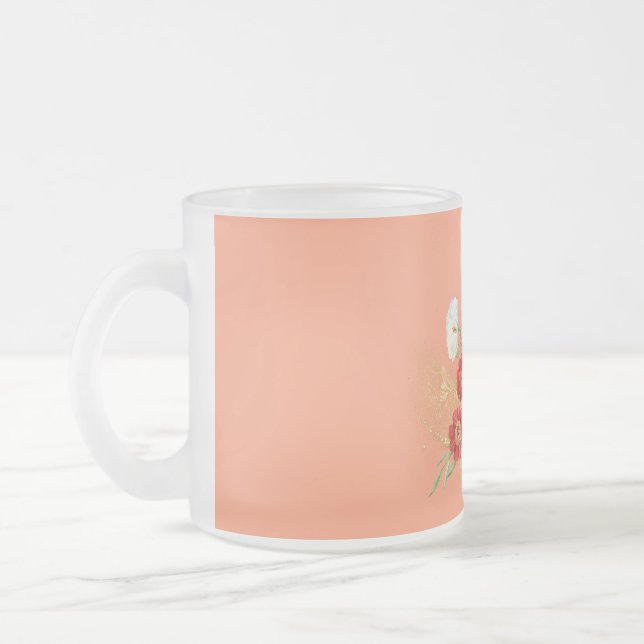 Taza De Cristal Esmerilado Bomba de vidrio para flores (Izquierda)