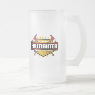 Taza De Cristal Esmerilado Bombero certificado