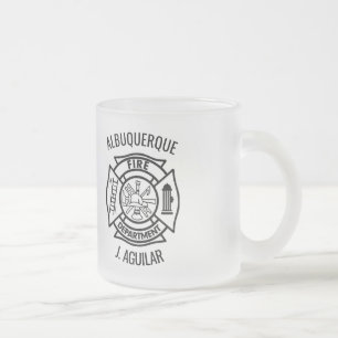 Taza De Cristal Esmerilado Bombero Maltés Personalizado Beer Mug