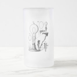 Taza De Cristal Esmerilado Bombilla de Steampunk Edison del vintage