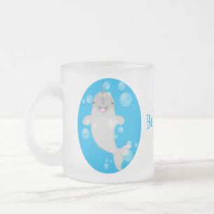 Taza De Cristal Esmerilado Bombillas de narguile alegres, ilustracion persona