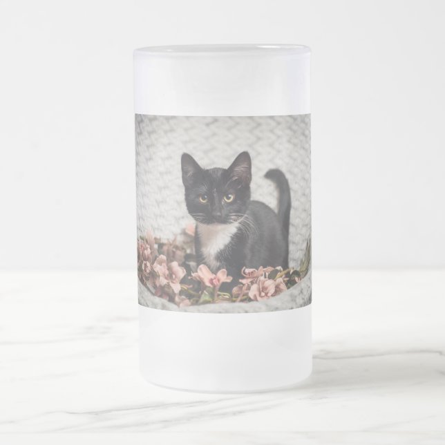 Taza De Cristal Esmerilado Bonito Bella Rosa (Centro)