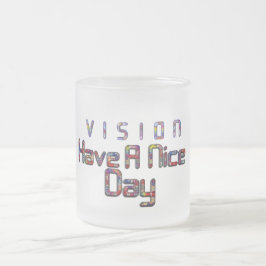 Taza De Cristal Esmerilado Bonito: un buen día y una mejor noche