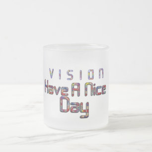 Taza De Cristal Esmerilado Bonito: un buen día y una mejor noche
