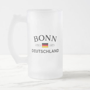 Taza De Cristal Esmerilado Bonn Deutschland Coordenadas alemán