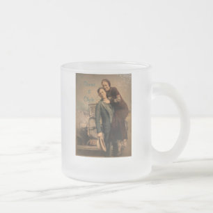 Taza De Cristal Esmerilado Bonnie y Clyde