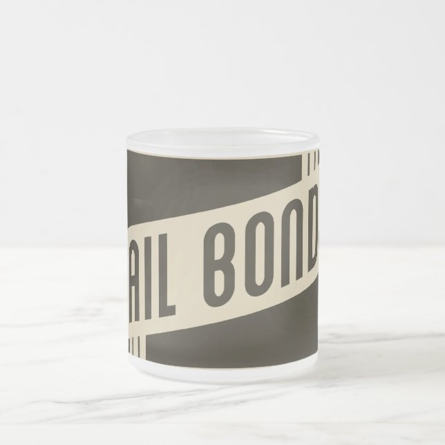 Taza De Cristal Esmerilado bonos de fianza retro (Centro)