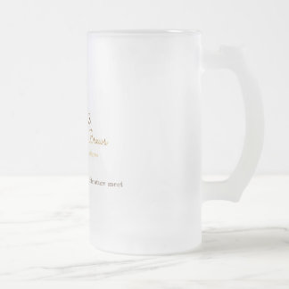 Taza De Cristal Esmerilado Books & Brews Beer Stein