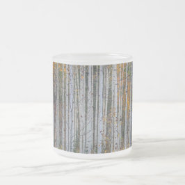 Taza De Cristal Esmerilado Bosque arbóreo de Birch