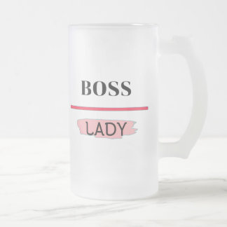 TAZA DE CRISTAL ESMERILADO BOSS LADY