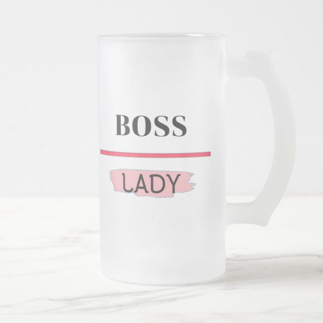 TAZA DE CRISTAL ESMERILADO BOSS LADY (Derecha)
