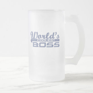 Taza De Cristal Esmerilado Boss más fresco del mundo