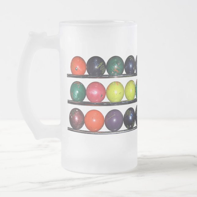 Taza De Cristal Esmerilado Bowling Blitz (Izquierda)
