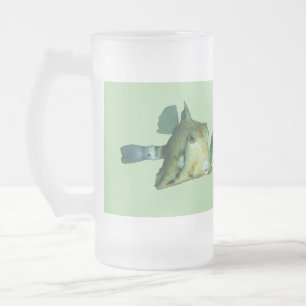 Taza De Cristal Esmerilado Boxfish - Diseño abstracto - Cortar una foto