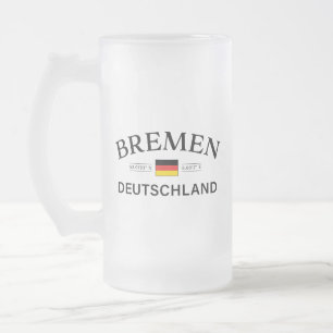 Taza De Cristal Esmerilado Bremen Deutschland coordina Alemania