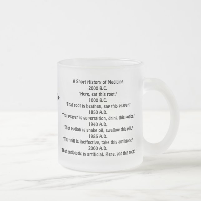 Taza De Cristal Esmerilado Breve historia de la bruja medicinal (Derecha)